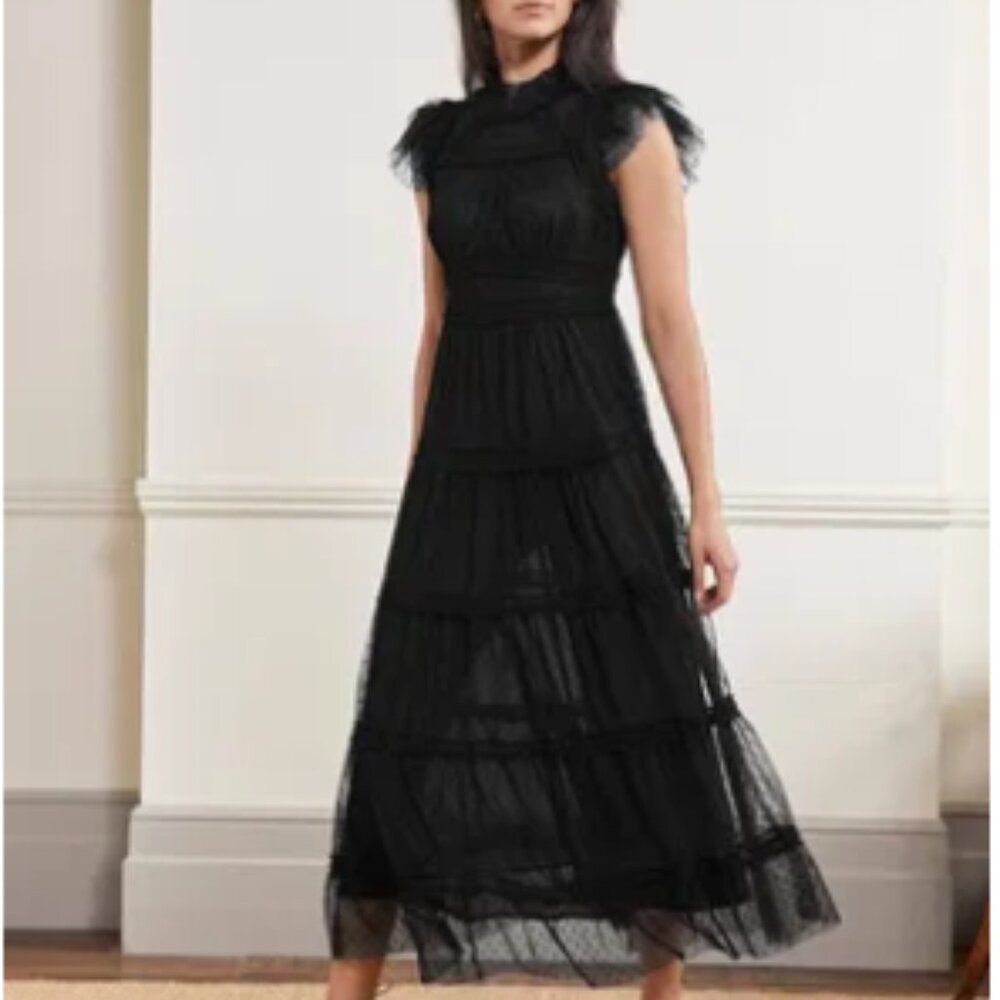 Boden Edie Tiered Tulle Midi Dress, 12P